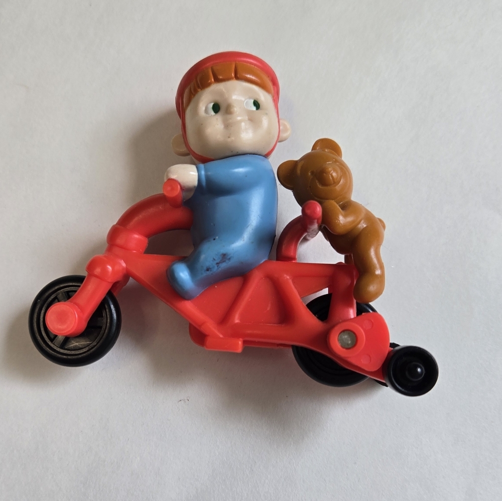 1997 Hardee's Meals 3" Toy Figure Babblin Boo & Mickey On Bicycle